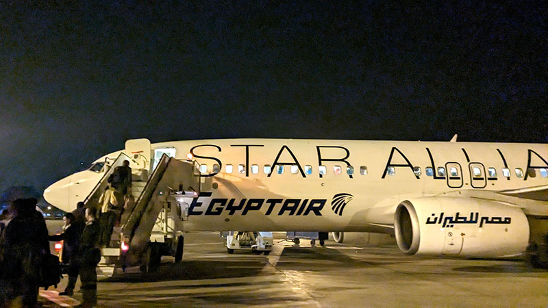 エジプト航空の飛行機