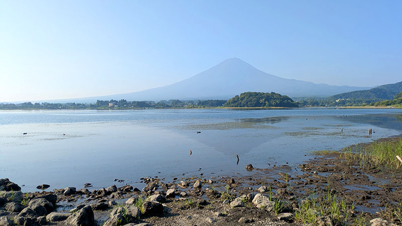 大石公園の逆さ富士