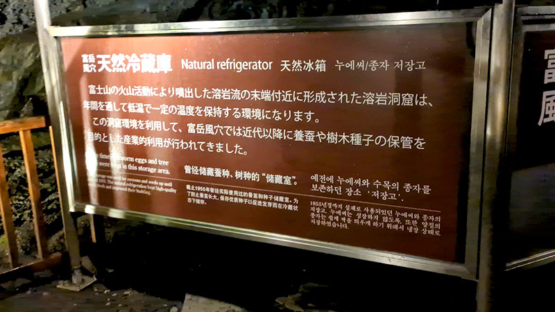 富岳風穴・天然冷蔵庫